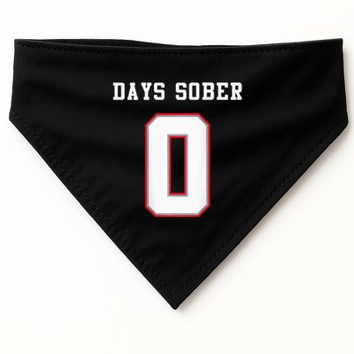 0 Days Sober Jersey Drinking Alcohol Lover USA-Made Doggie Bandana