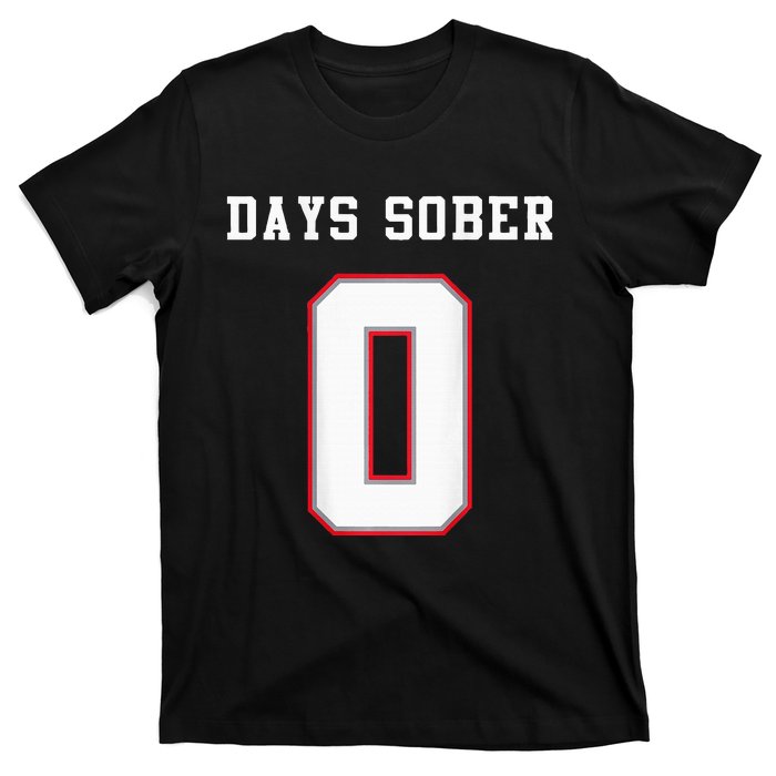 0 Days Sober Jersey Drinking Alcohol Lover T-Shirt