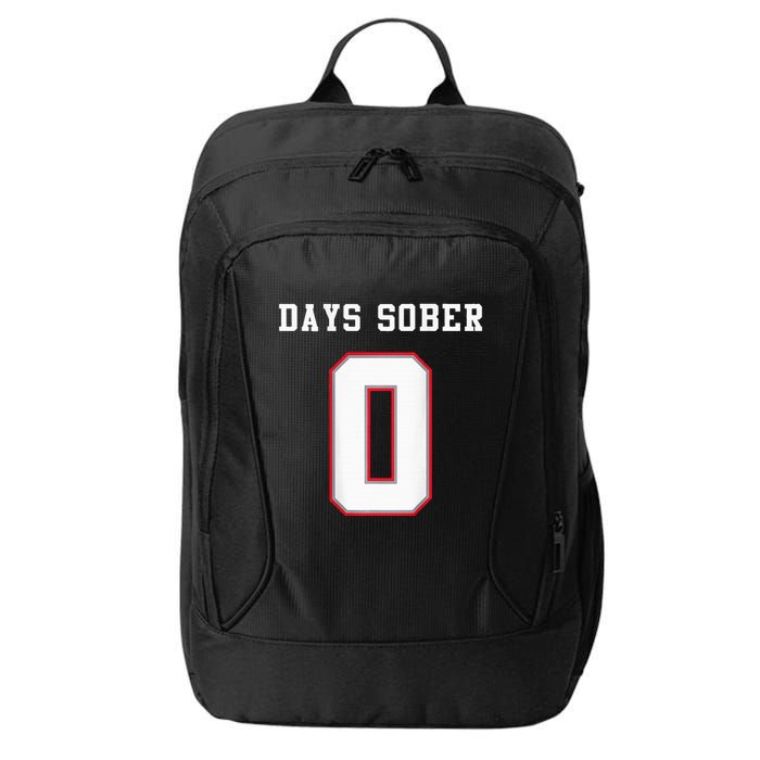 0 Days Sober Jersey Drinking Alcohol Lover City Backpack