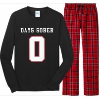 0 Days Sober Jersey Drinking Alcohol Lover Long Sleeve Pajama Set