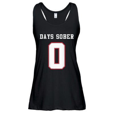 0 Days Sober Jersey Drinking Alcohol Lover Ladies Essential Flowy Tank