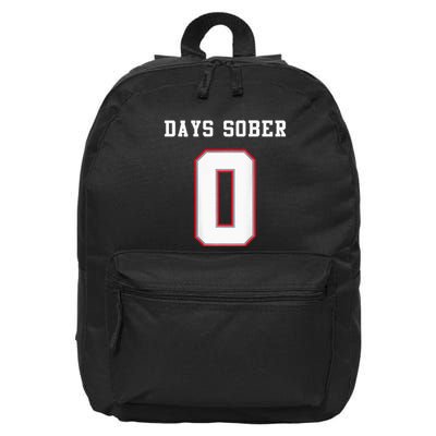 0 Days Sober Jersey Drinking Alcohol Lover 16 in Basic Backpack