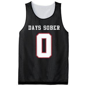 0 Days Sober Jersey Drinking Alcohol Lover Mesh Reversible Basketball Jersey Tank