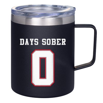 0 Days Sober Jersey Drinking Alcohol Lover 12oz Stainless Steel Coffee Mug
