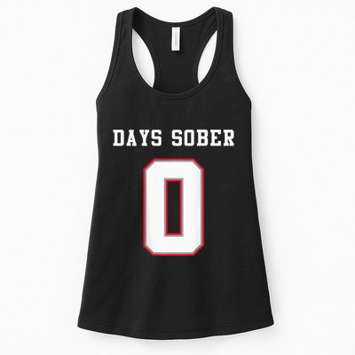 0 Days Sober Jersey Drinking Alcohol Lover Womens Tank Top