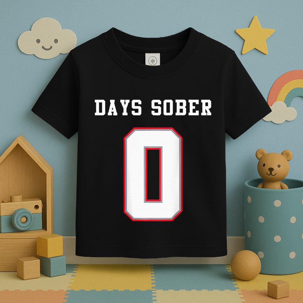 0 Days Sober Jersey Drinking Alcohol Lover Toddler T-Shirt