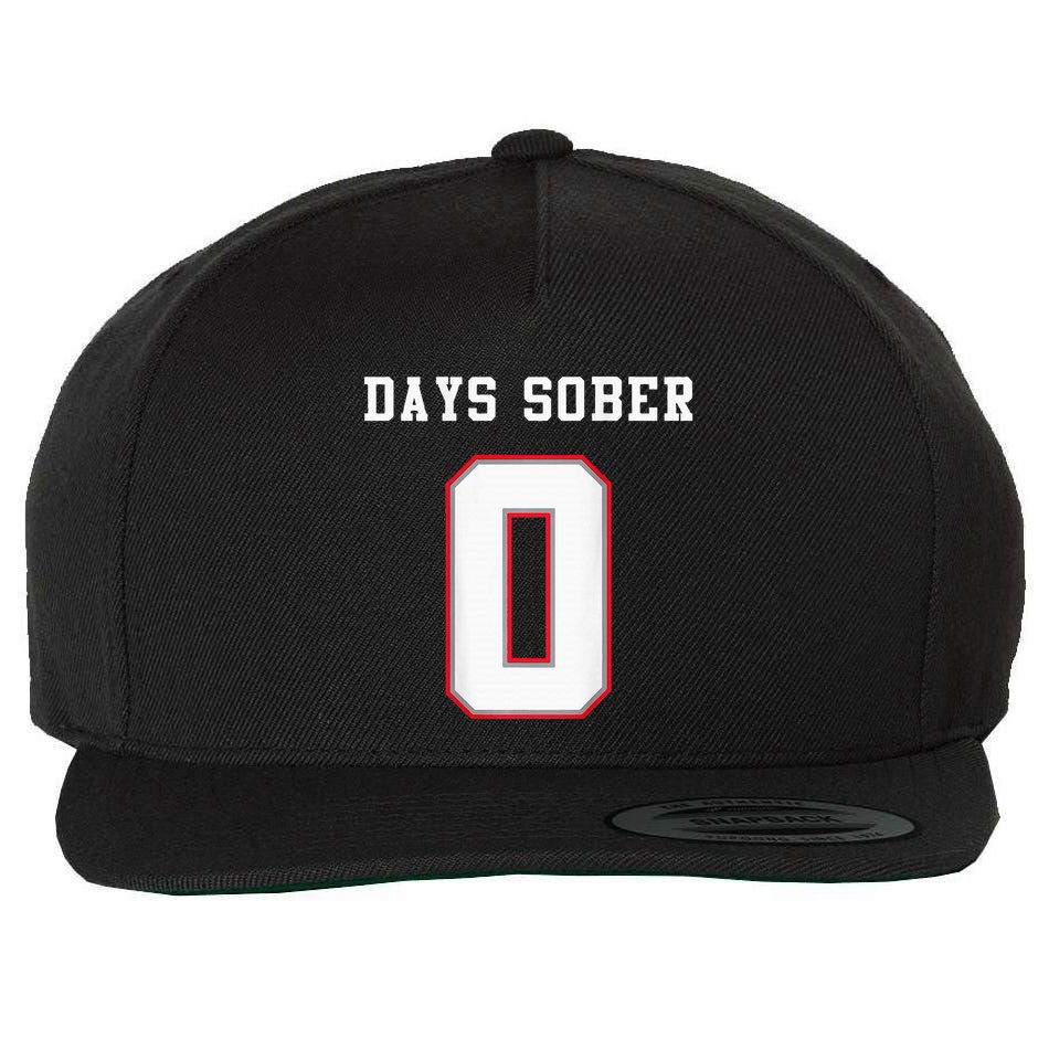 0 Days Sober Jersey Drinking Alcohol Lover Wool Snapback Cap