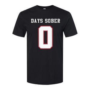 0 Days Sober Jersey Drinking Alcohol Lover Softstyle CVC T-Shirt