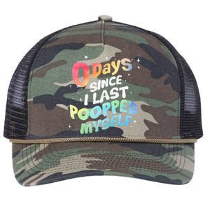 0 Days Since I Last Pooped Myself Retro Rope Trucker Hat Cap