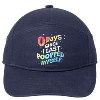 0 Days Since I Last Pooped Myself 7-Panel Snapback Hat