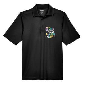 0 Days Since I Last Pooped Myself Men's Origin Performance Pique Polo