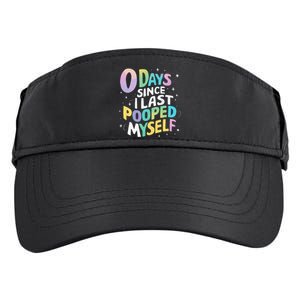 0 Days Since I Last Pooped Myself Adult Drive Performance Visor