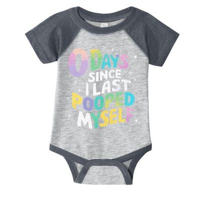 0 Days Since I Last Pooped Myself Infant Baby Jersey Bodysuit