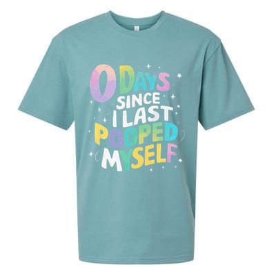 0 Days Since I Last Pooped Myself Sueded Cloud Jersey T-Shirt