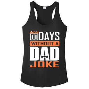 00 Days Without A Dad Joke Funny Gift For Rad Father Gift Ladies PosiCharge Competitor Racerback Tank