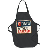 0 Days Without Sarcasm Funny Sarcastic Apron