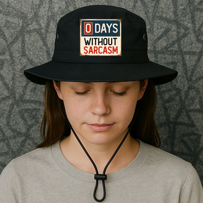 0 Days Without Sarcasm Funny Sarcastic Bucket Hat
