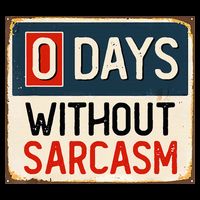 0 Days Without Sarcasm Funny Sarcastic Drawstring Bag
