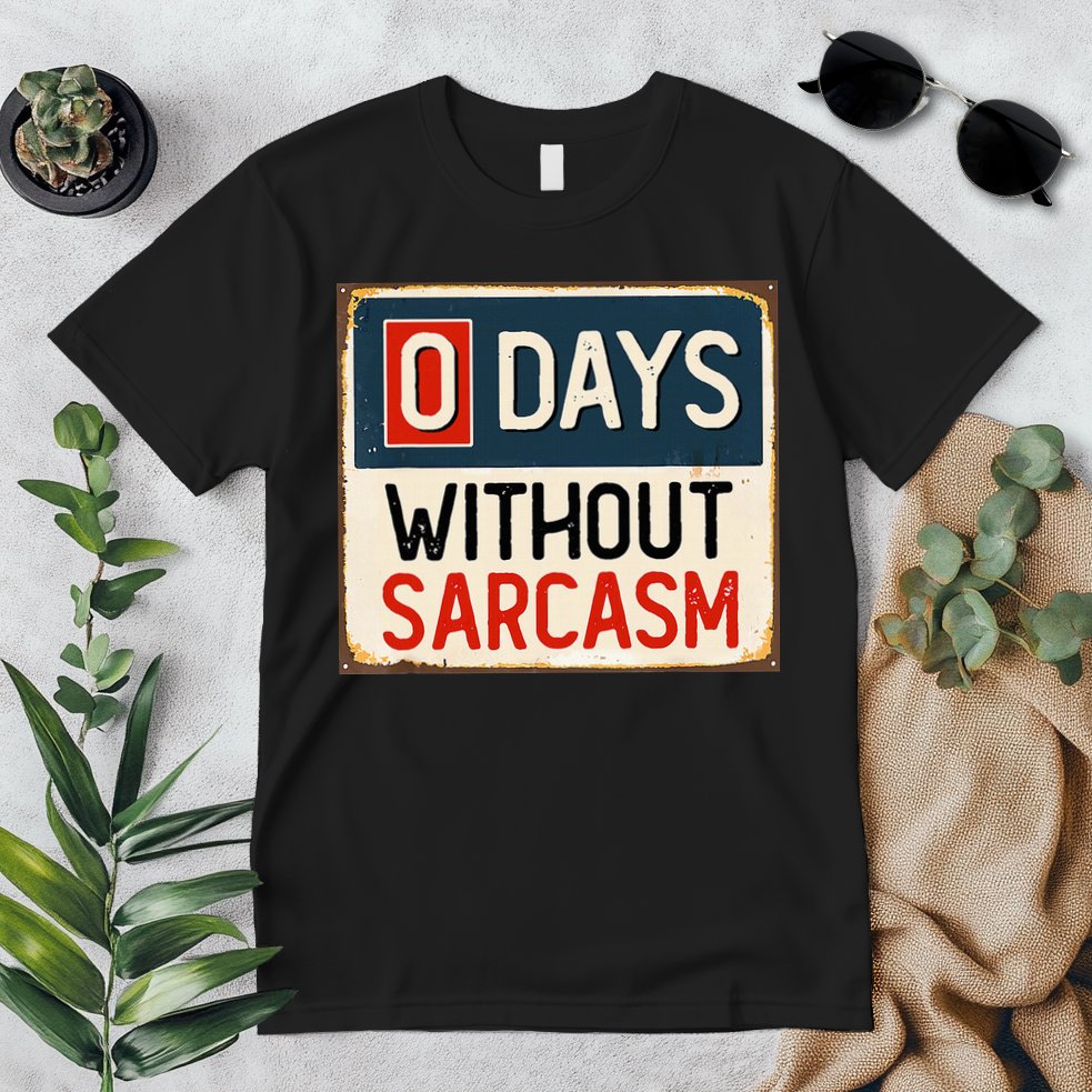 0 Days Without Sarcasm Funny Sarcastic Premium T-Shirt
