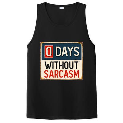 0 Days Without Sarcasm Funny Sarcastic PosiCharge Competitor Tank