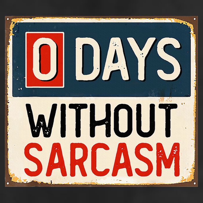 0 Days Without Sarcasm Funny Sarcastic Microfiber Hand Towel