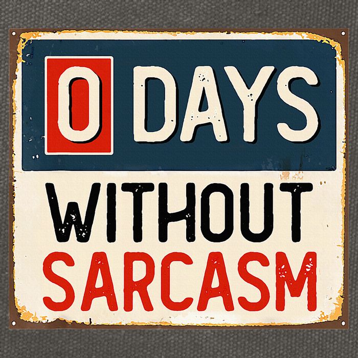 0 Days Without Sarcasm Funny Sarcastic Cotton Canvas Backpack