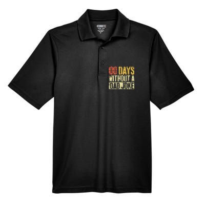 00 Days Without A Dad Joke Fathers Day Men's Origin Performance Pique Polo