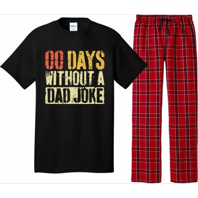 00 Days Without A Dad Joke Fathers Day Pajama Set