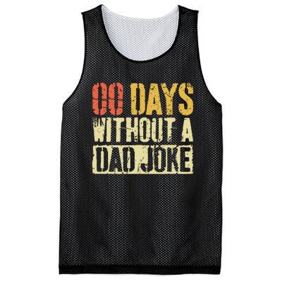 00 Days Without A Dad Joke Fathers Day Mesh Reversible Basketball Jersey Tank