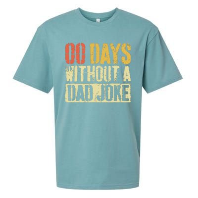 00 Days Without A Dad Joke Fathers Day Sueded Cloud Jersey T-Shirt