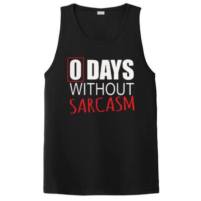 0 Days Without Sarcasm Funny Sarcastic Lovers PosiCharge Competitor Tank