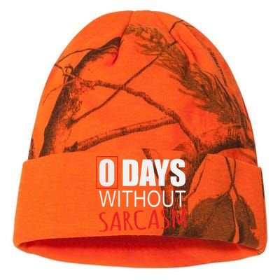 0 Days Without Sarcasm Funny Sarcastic Lovers Kati Licensed 12" Camo Beanie