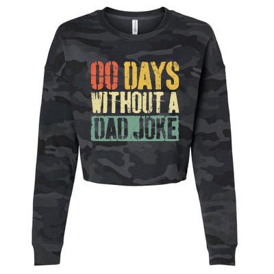 00 Days Without A Dad Joke Fathers Day Cropped Pullover Crew