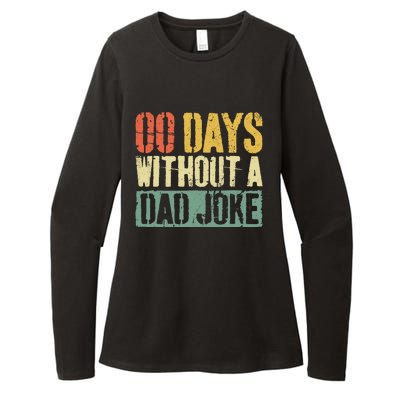 00 Days Without A Dad Joke Fathers Day Womens CVC Long Sleeve Shirt