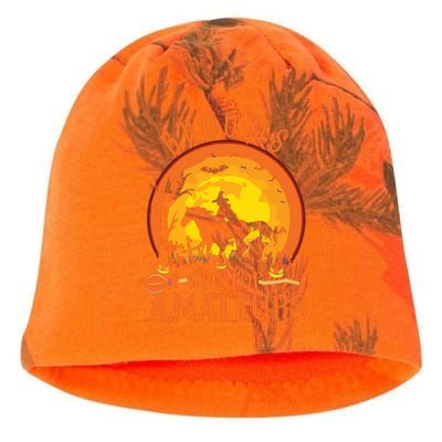 000000000 Funny Brooms Are For Amateurs Witch Riding Horse Halloween Kati - Camo Knit Beanie