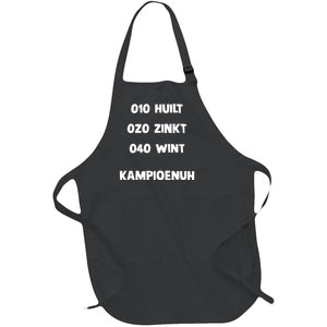 010 Huilt 020 Zinkt 040 Wint Kampioenuh Full-Length Apron With Pockets