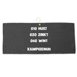 010 Huilt 020 Zinkt 040 Wint Kampioenuh Large Microfiber Waffle Golf Towel