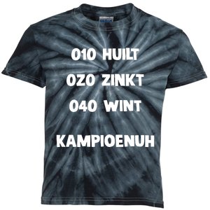 010 Huilt 020 Zinkt 040 Wint Kampioenuh Kids Tie-Dye T-Shirt