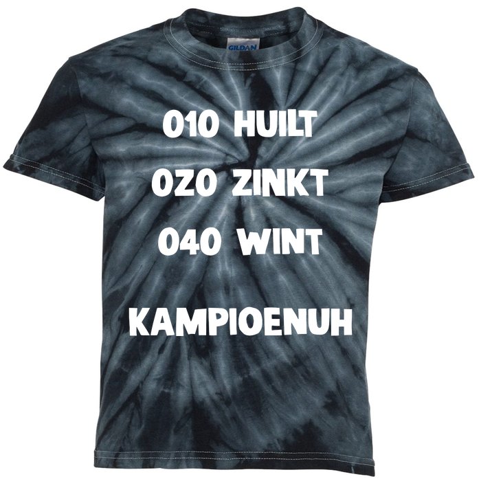 010 Huilt 020 Zinkt 040 Wint Kampioenuh Kids Tie-Dye T-Shirt