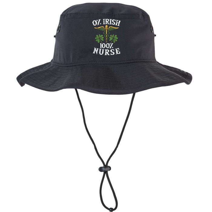 0 Irish 100 Nurse St Patrick's Day Clover Shamrock Nurse Irish Lucky Legacy Cool Fit Booney Bucket Hat