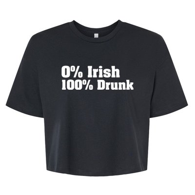 0% Irish 100% Drunk Bella+Canvas Jersey Crop Tee