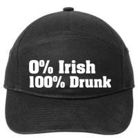 0% Irish 100% Drunk 7-Panel Snapback Hat