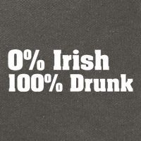 0% Irish 100% Drunk Cotton Canvas Backpack