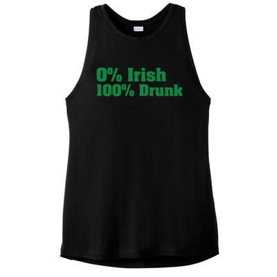 0% Irish 100% Drunk Ladies PosiCharge Tri-Blend Wicking Tank