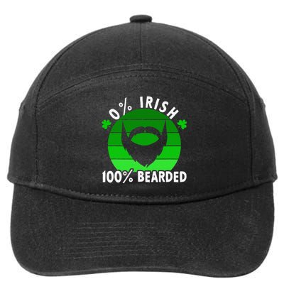 0 Irish 100 Bearded Funny St Patricks Day Gift 7-Panel Snapback Hat