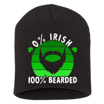 0 Irish 100 Bearded Funny St Patricks Day Gift Short Acrylic Beanie