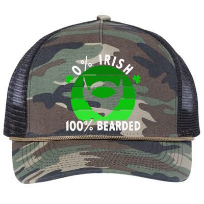 0 Irish 100 Bearded Funny St Patricks Day Gift Retro Rope Trucker Hat Cap