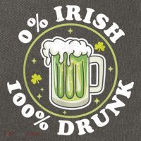 0% Irish 100% Drunk Green Beer Funny St PatrickS Drinking Cotton Canvas Backpack