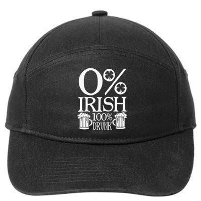 0 Irish 100 Drunk Happy St Patrick Day Beer Lover Gifts 7-Panel Snapback Hat