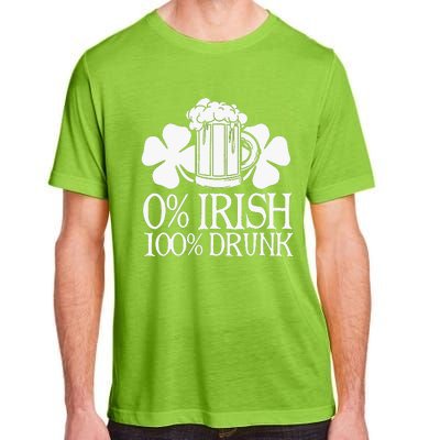 0 Irish 100 Drunk Happy St Patrick Day Beer Lover Adult ChromaSoft Performance T-Shirt